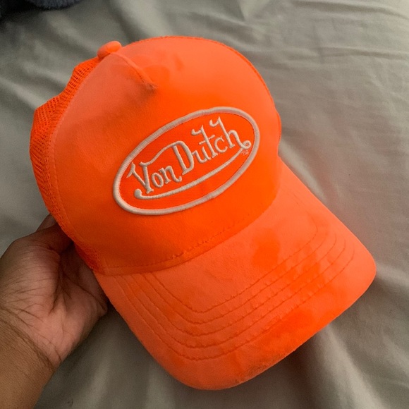 Von Dutch Accessories - NEON ORANGE VON DUTCH TRUCKER